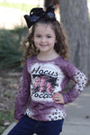 Mommy &amp; Me Baby Youth Hocus Pocus Leopard Halloween Long Sleeve Bleach Dye T Shirt
