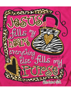 Cherished Girl Funny Jesus Fills My Heart Zebra Purse Girlie Christian Bright T Shirt - SimplyCuteTees