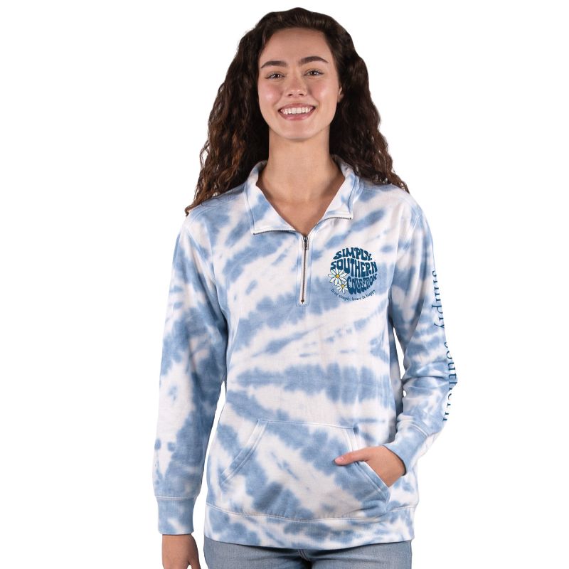 SALE Simply Southern Daisy Tie Dye Pullover Long Sleeve Jacket