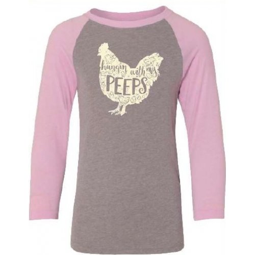 Country Life Southern Attitude Black Hangin With My Peeps Soft Raglan T-Shirt