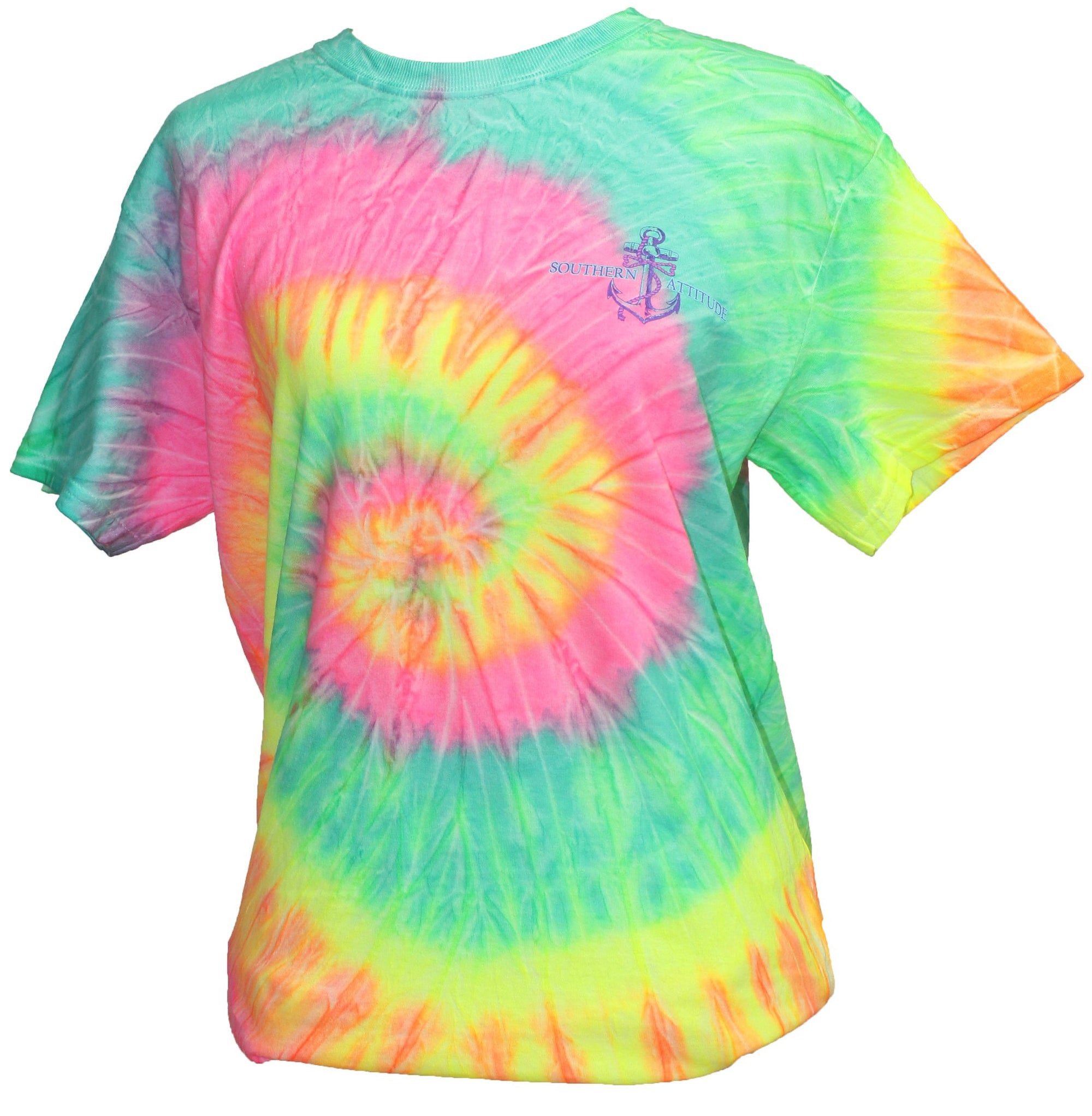 Southern Attitude Refuse To Sink Anchor Tie Dye T-Shirt