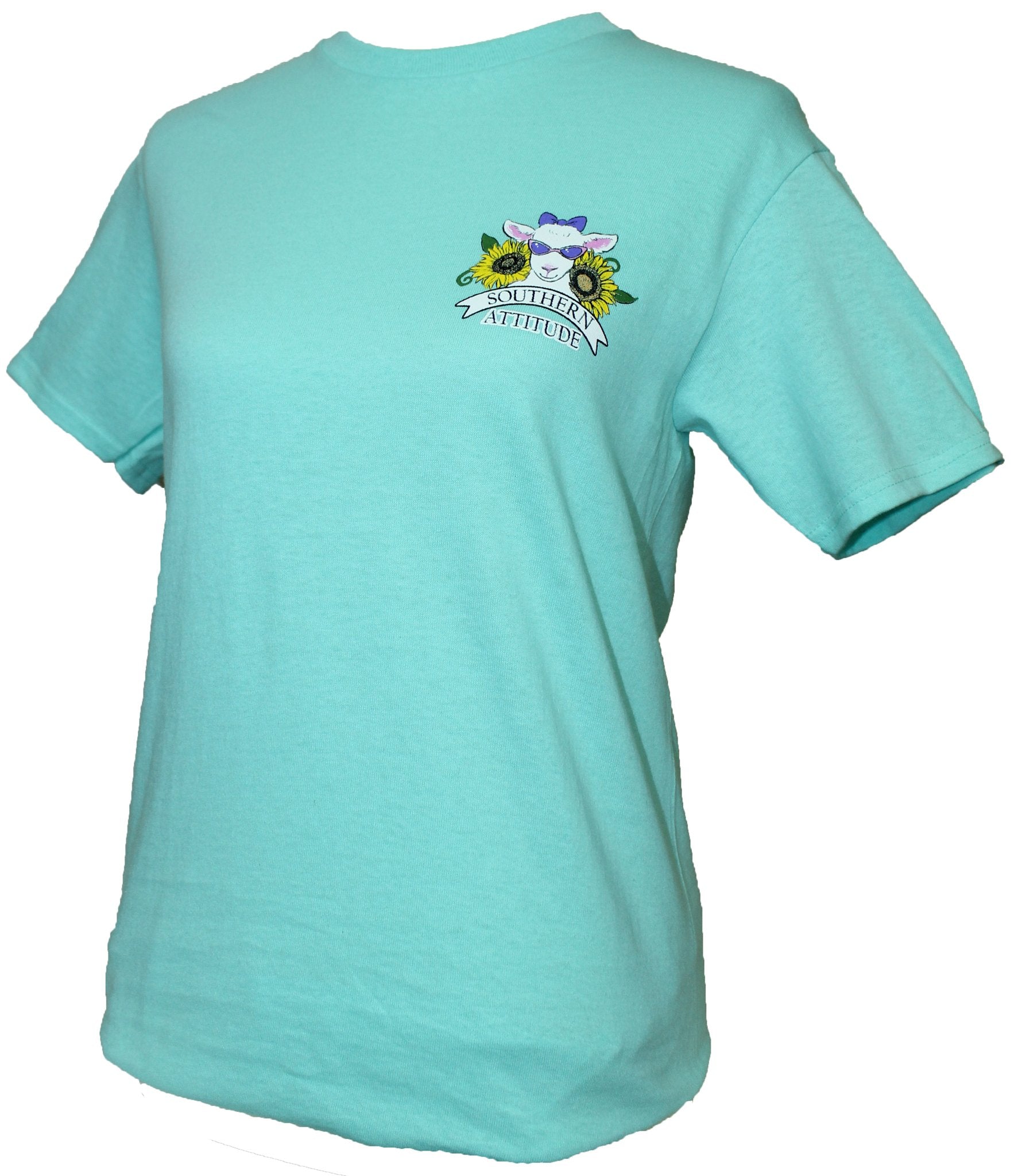 Southern Attitude What Time Goats Sunflower Seafoam T-Shirt