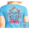 Sale Southen Attitude Preppy Classy Flip Flops Sky Blue T-Shirt