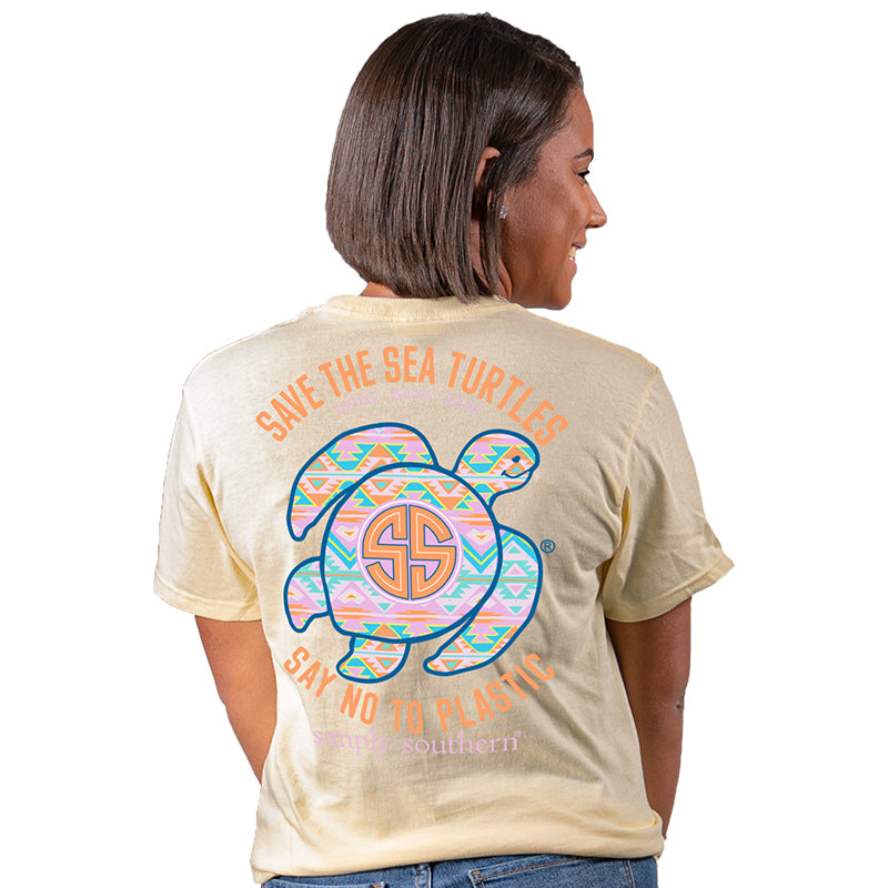 SALE Simply Southern Preppy Save The Turtles Aztec Turtle T-Shirt
