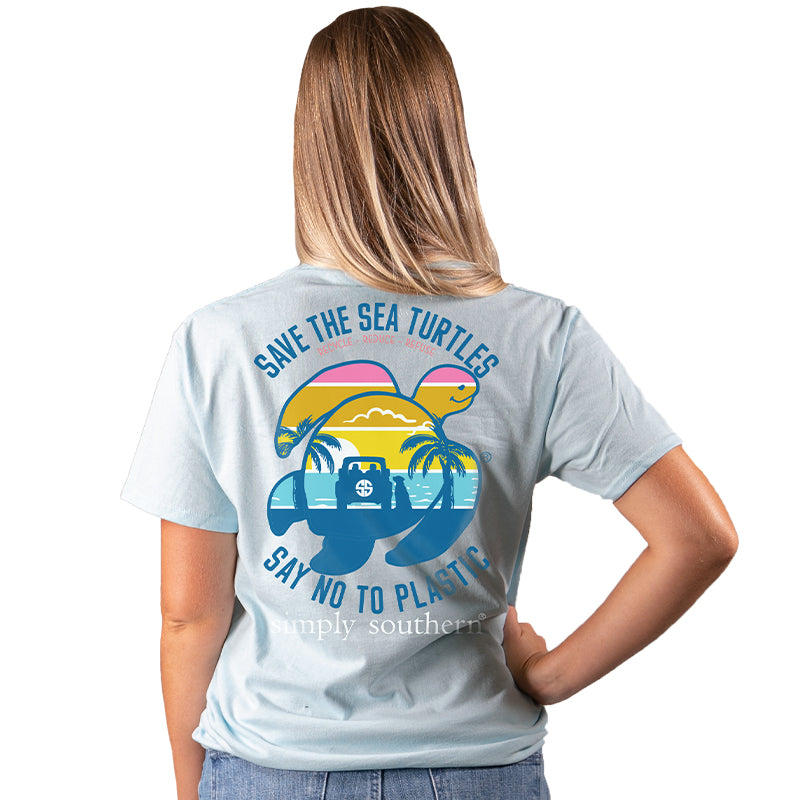 SALE Simply Southern Preppy Save The Turtles Beach Turtle T-Shirt