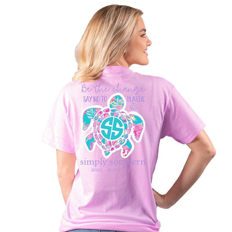 SALE Simply Southern Preppy Save The Turtles Be The Change Turtle T-Shirt