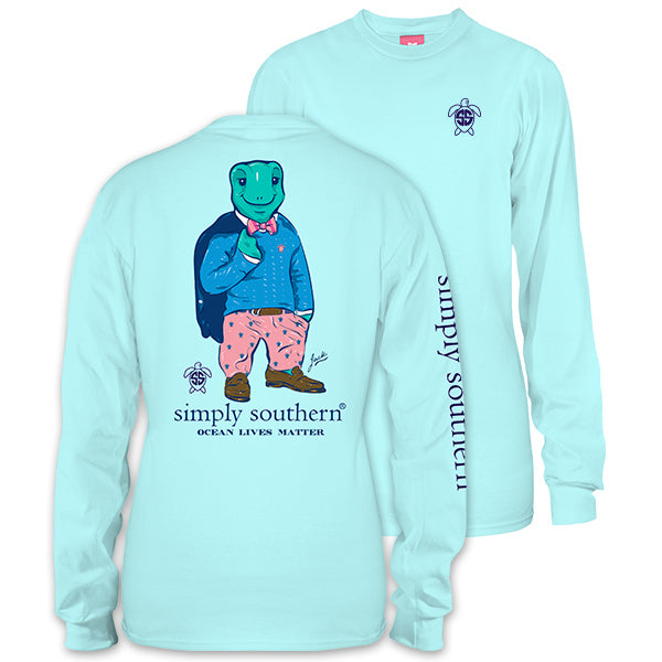 SALE Simply Southern Save The Turtles Collection Preppy Jack Long Sleeve T-Shirt