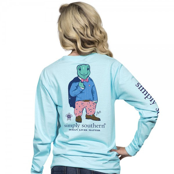 SALE Simply Southern Save The Turtles Collection Preppy Jack Long Sleeve T-Shirt
