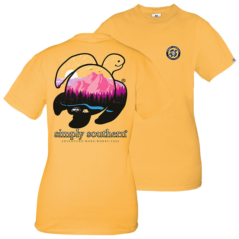 SALE Simply Southern Preppy Save The Turtles Mountain Turtle T-Shirt