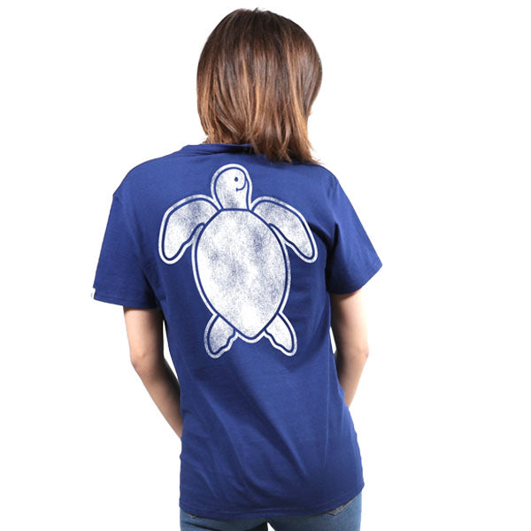 SALE Simply Southern Preppy Washed Logo Pocket Midnight Save The Turtles Collection T-Shirt