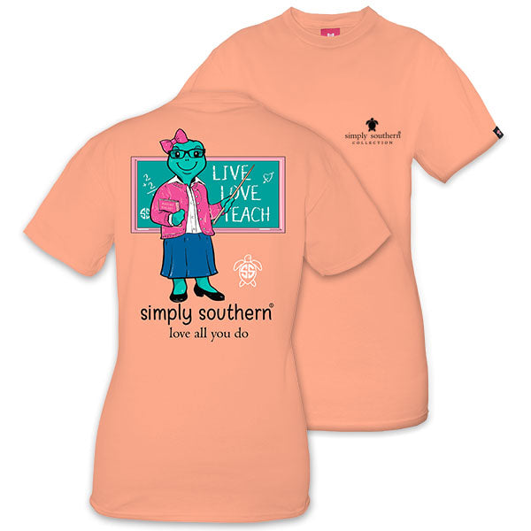 SALE Simply Southern Preppy Teacher Peachy Save The Turtles Collection T-Shirt