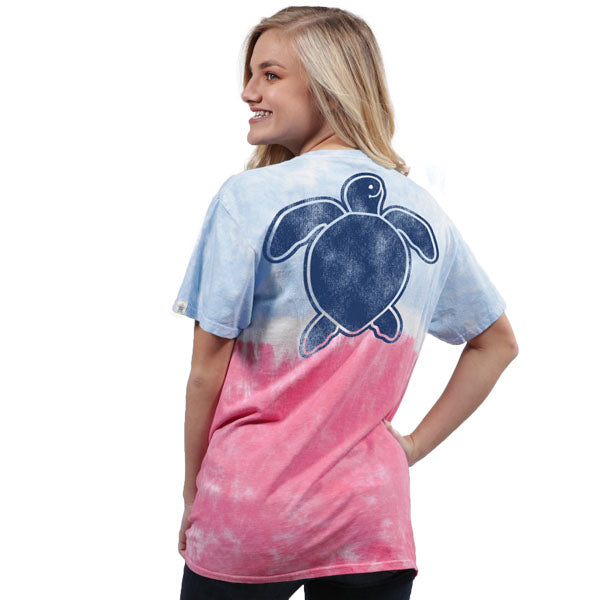 Simply Southern Preppy Washed Logo Icepop Tie Dye Save The Turtles Collection T-Shirt