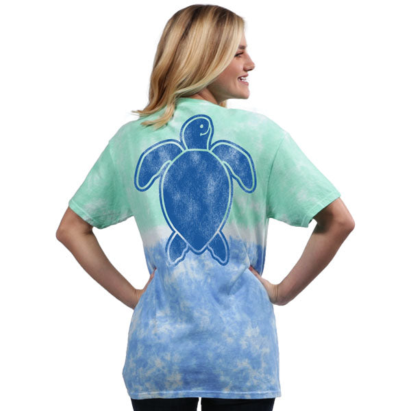 SALE Simply Southern Preppy Washed Logo Island Tie Dye Save The Turtles Collection T-Shirt