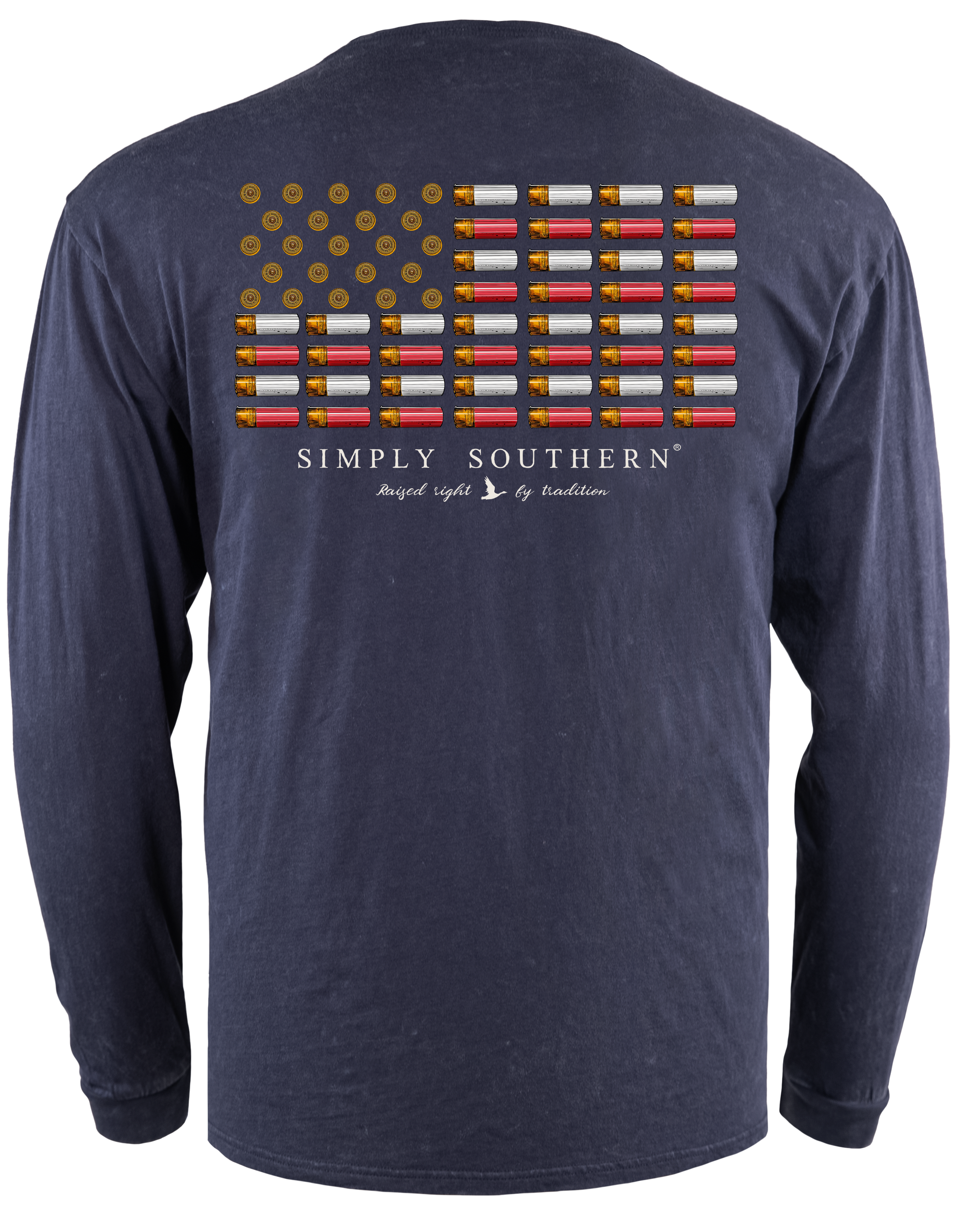 SALE Simply Southern USA Flag Raven Unisex Long Sleeve T-Shirt