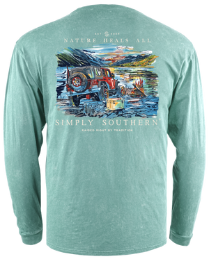 Simply Southern Nature Mountains Brook Unisex Long Sleeve T-Shirt