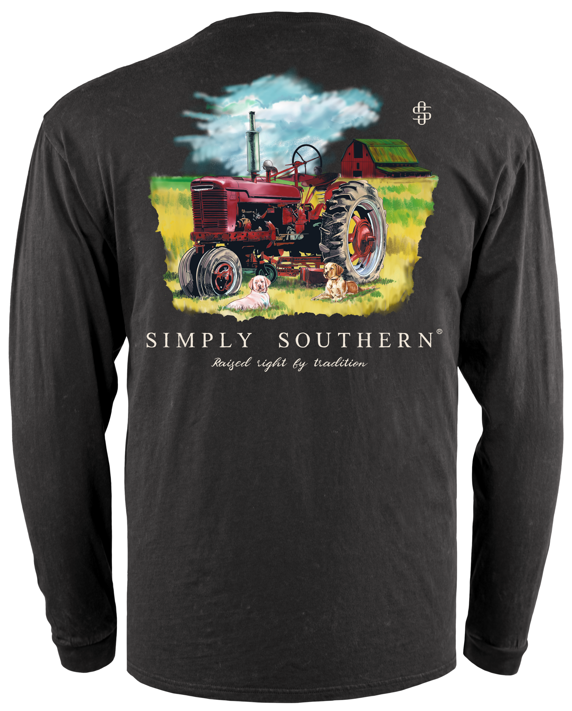 Simply Southern Tractor Obsidian Unisex Long Sleeve T-Shirt
