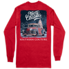 Southern Couture Classic Merry Christmas Light Truck Long Sleeve T-Shirt