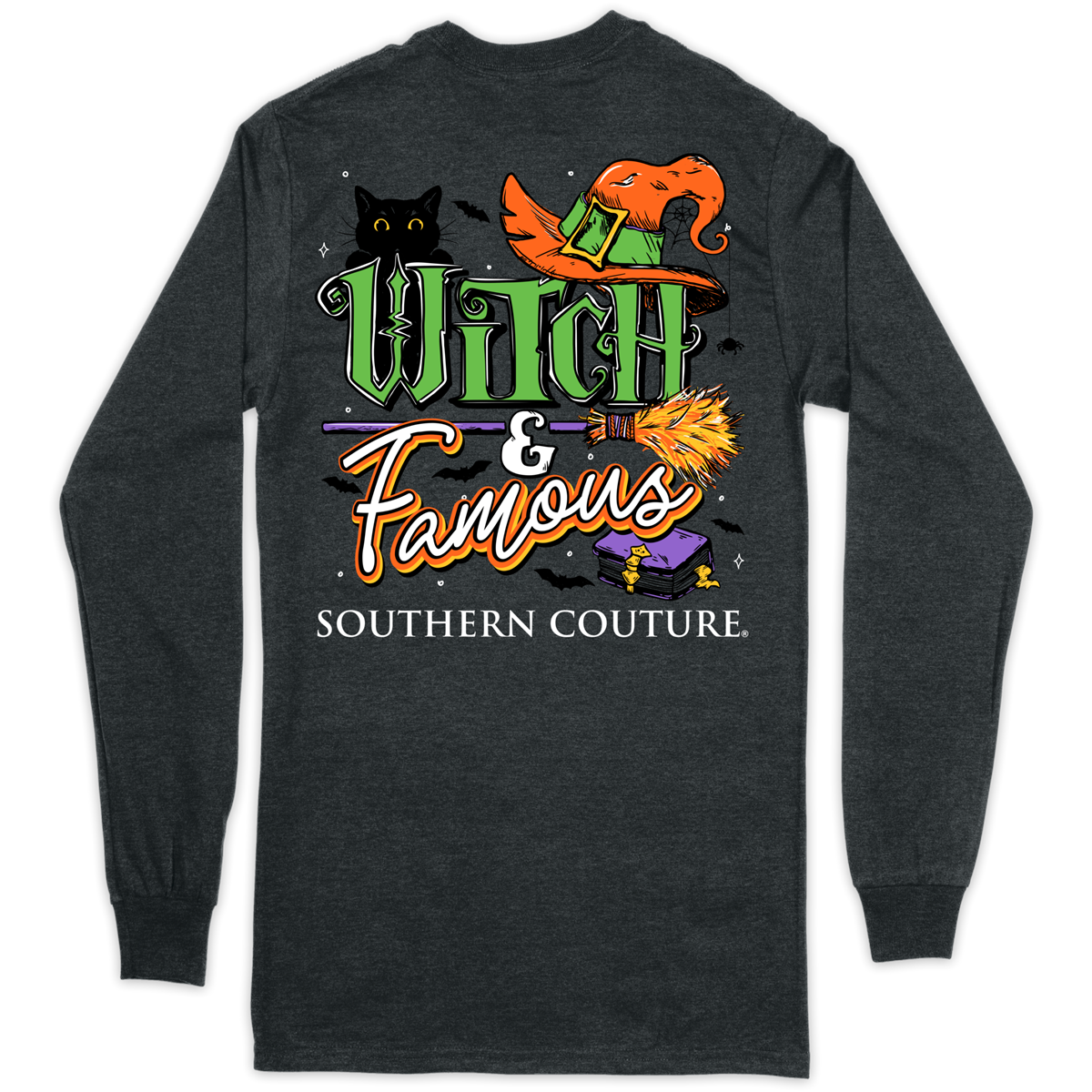 SALE Southern Couture Classic Witch & Famous Halloween Long Sleeve T-Shirt