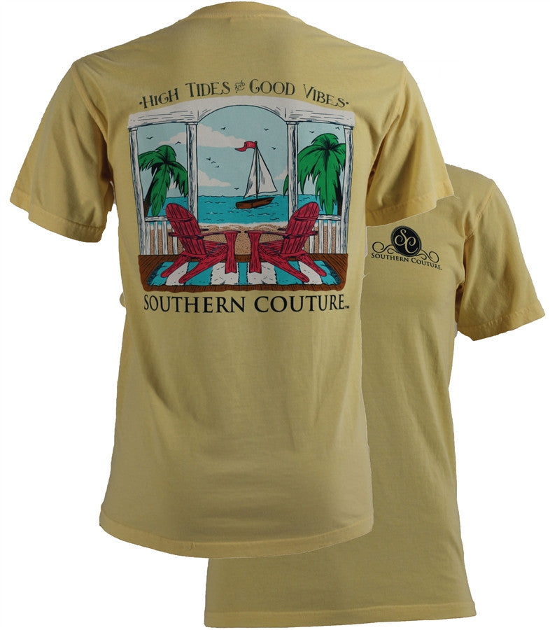 Sale Southern Couture Comfort Color High Tide Beach Bright T-Shirt