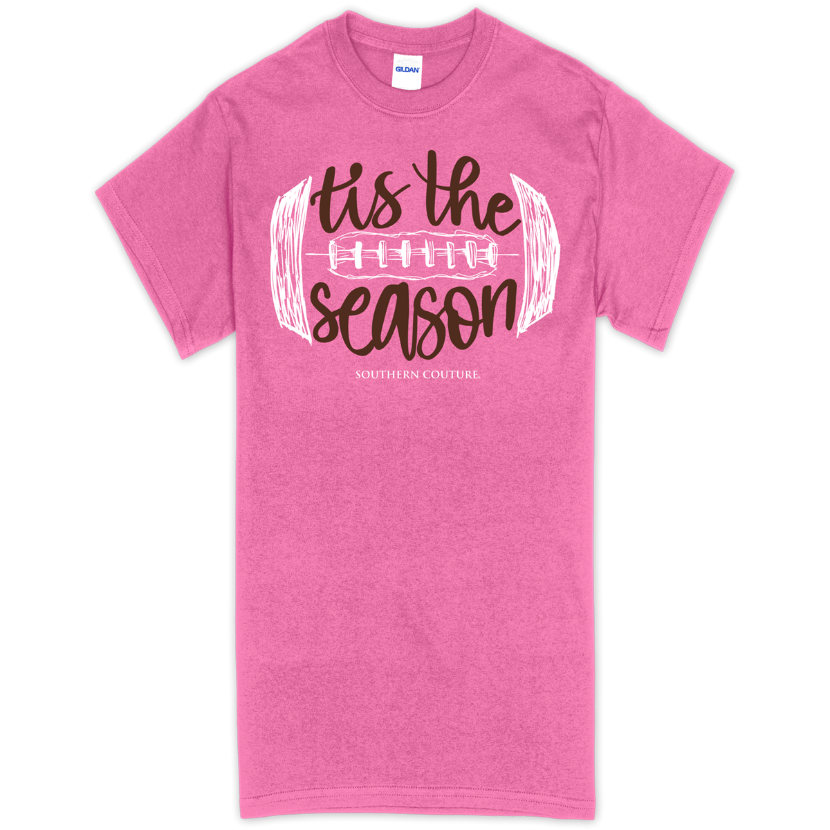 Southern Couture Tis The Season Football Soft T-Shirt