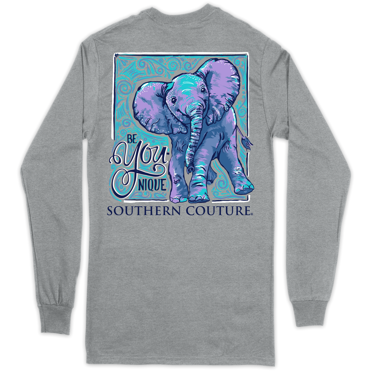 Southern Couture Classic Be Younique Elephant Long Sleeve T-Shirt