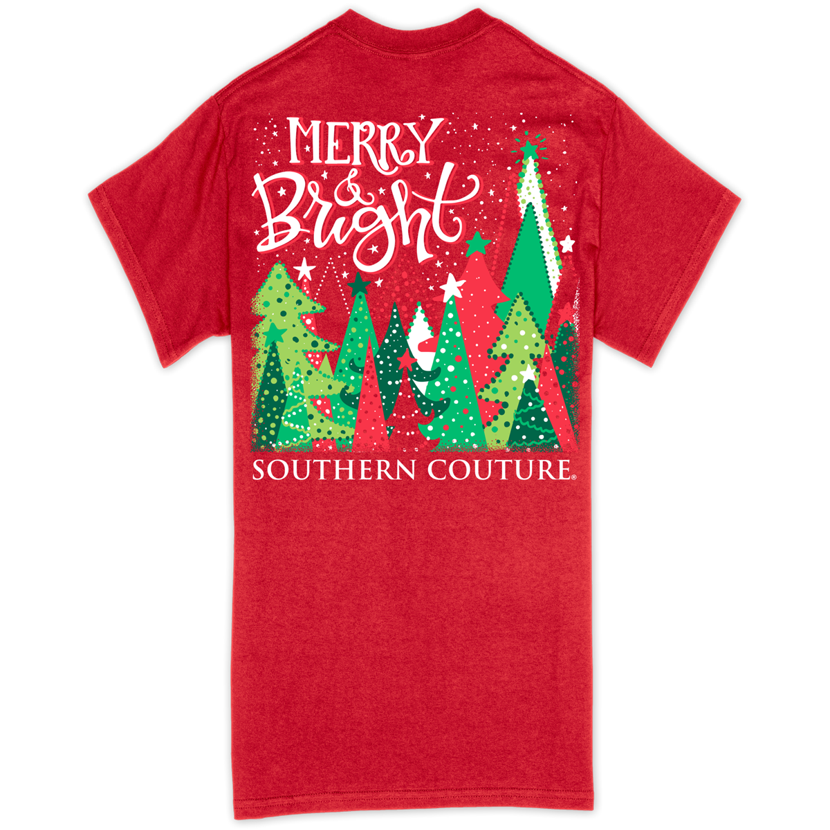 SALE Southern Couture Classic Merry & Bright Trees Holiday T-Shirt