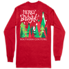Southern Couture Classic Merry &amp; Bright Trees Holiday Long sleeve T-Shirt