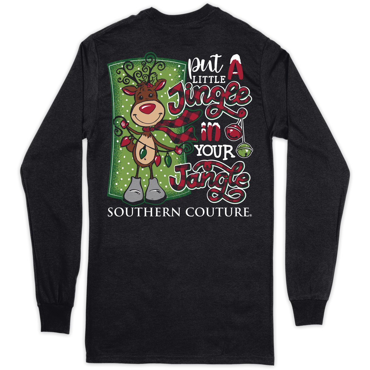 Southern Couture Classic Jingle in Your Jangle Holiday Long Sleeve T-Shirt