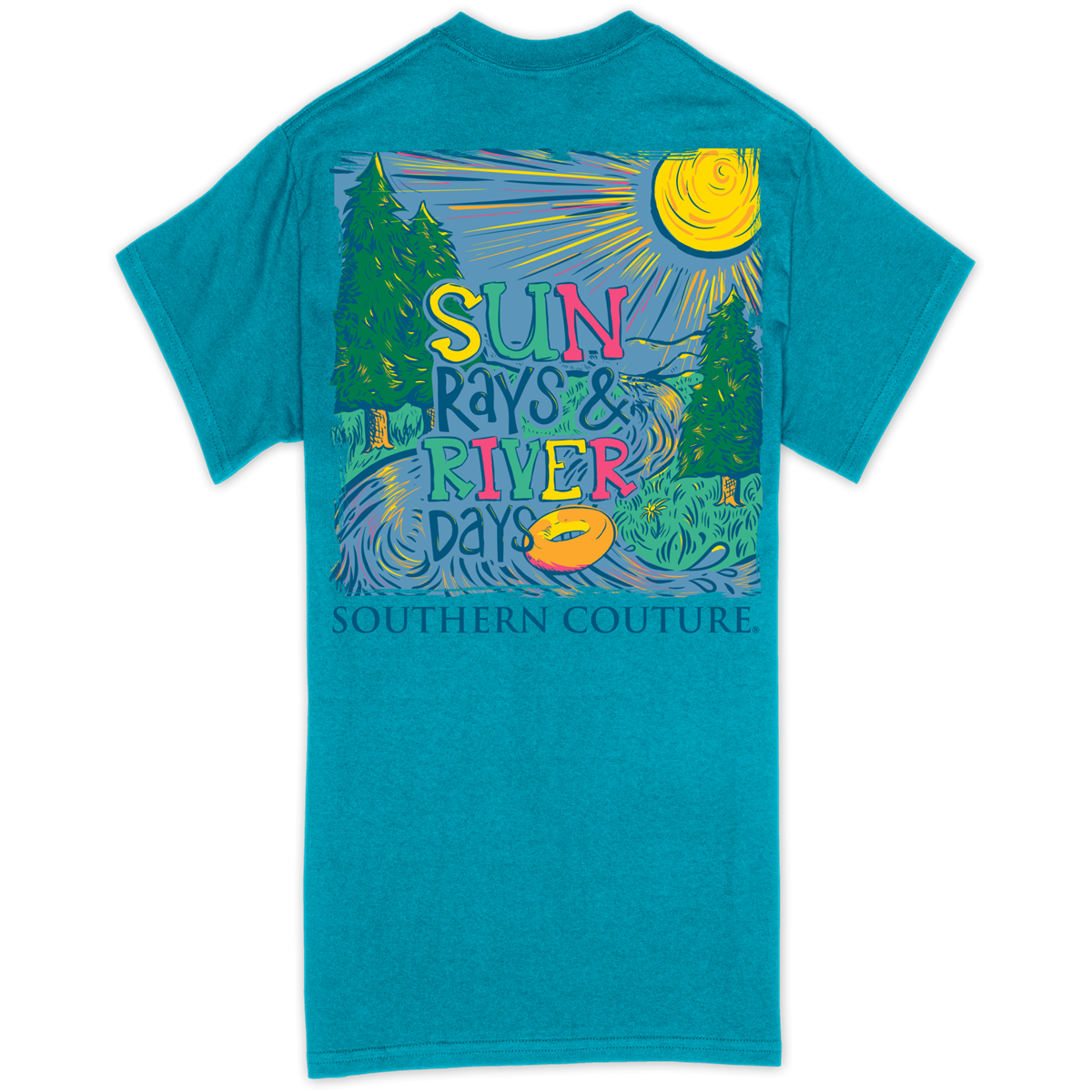 Southern Couture Classic Sun Rays & River Days T-Shirt