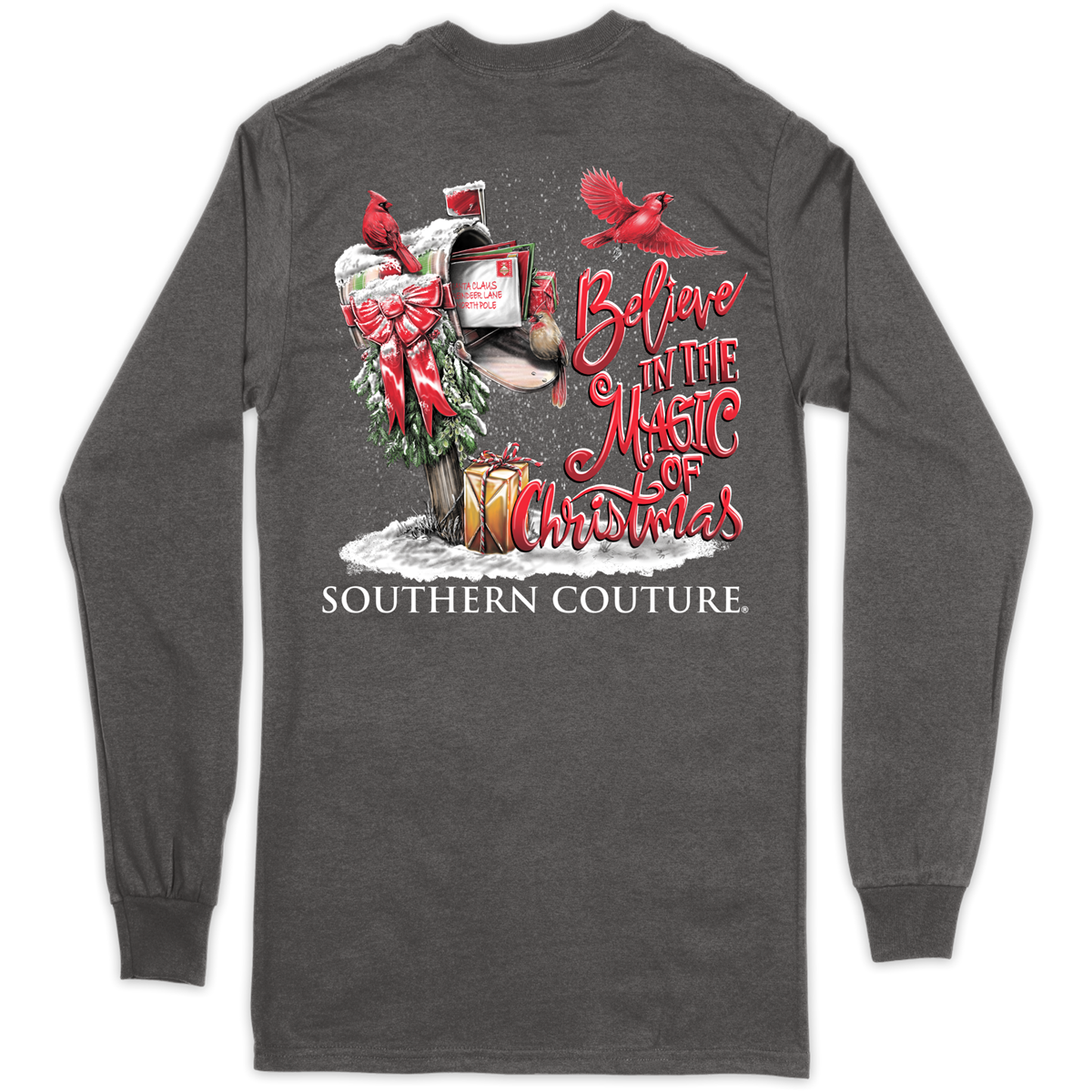 Southern Couture Classic Believe in the Magic Christmas Long Sleeve T-Shirt