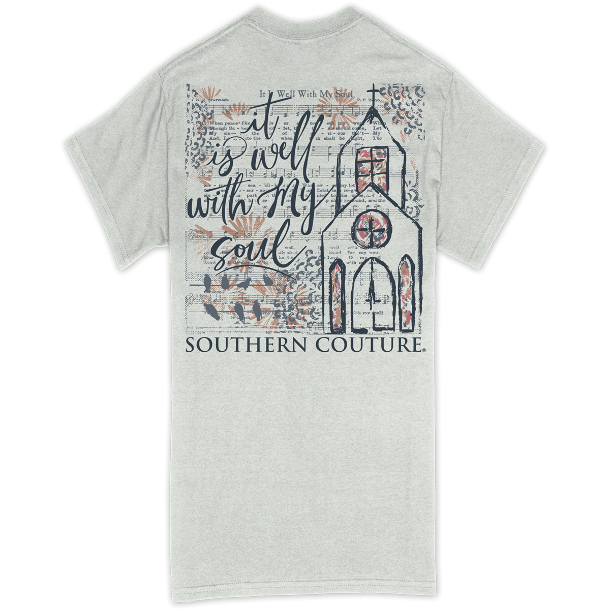 Southern Couture Classic It is Well Sheet Music T-Shirt
