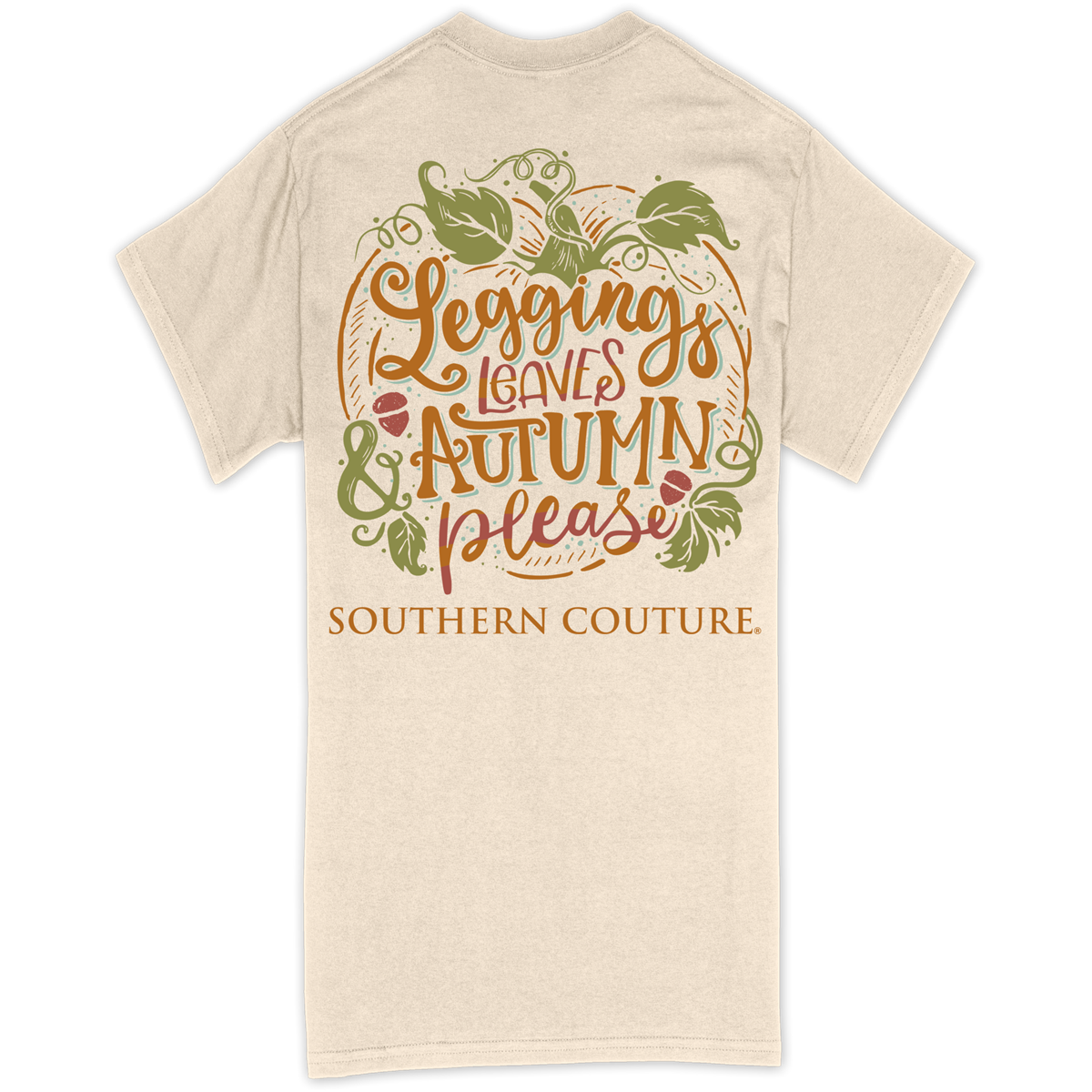 SALE Southern Couture Classic Leggings Leaves Autumn Please T-Shirt