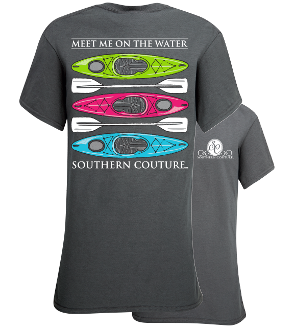 Southern Couture Meet Me on the Water Kayak T-Shirt - SimplyCuteTees