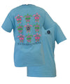 Southern Couture Preppy Sea Turtles Pattern Bow Girlie Bright T Shirt - SimplyCuteTees