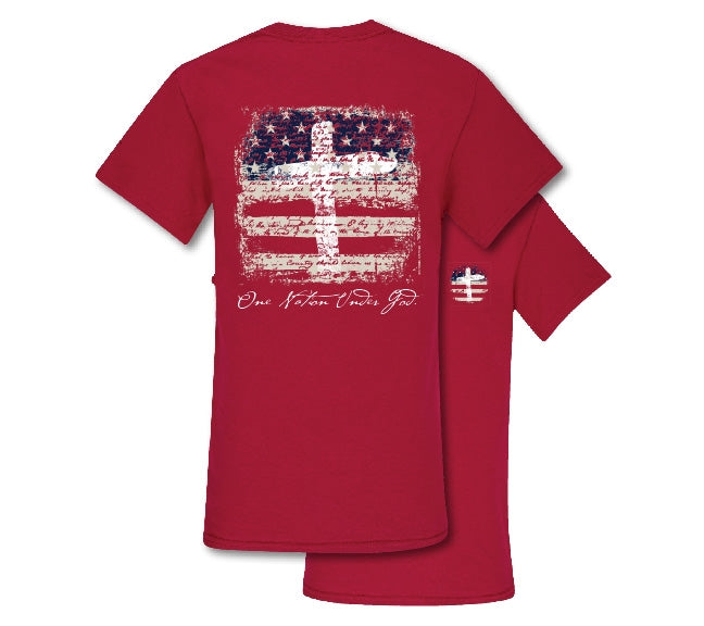 Southern Couture Preppy One Nation USA America T-Shirt - SimplyCuteTees
