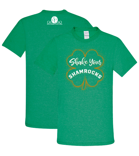 Southern Couture Preppy Shake Your Shamrocks Irish T-Shirt - SimplyCuteTees