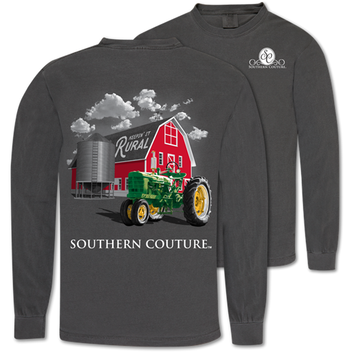 Southern Couture Keep It Rural Farm Comfort Colors Long Sleeve T-Shirt