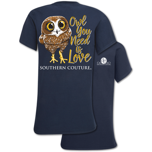 Southern Couture Classic Owl You Need is Love T-Shirt