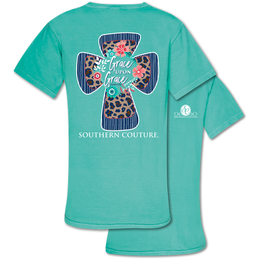 Southern Couture Comfort Grace Upon Grace Cross Comfort Colors T-Shirt