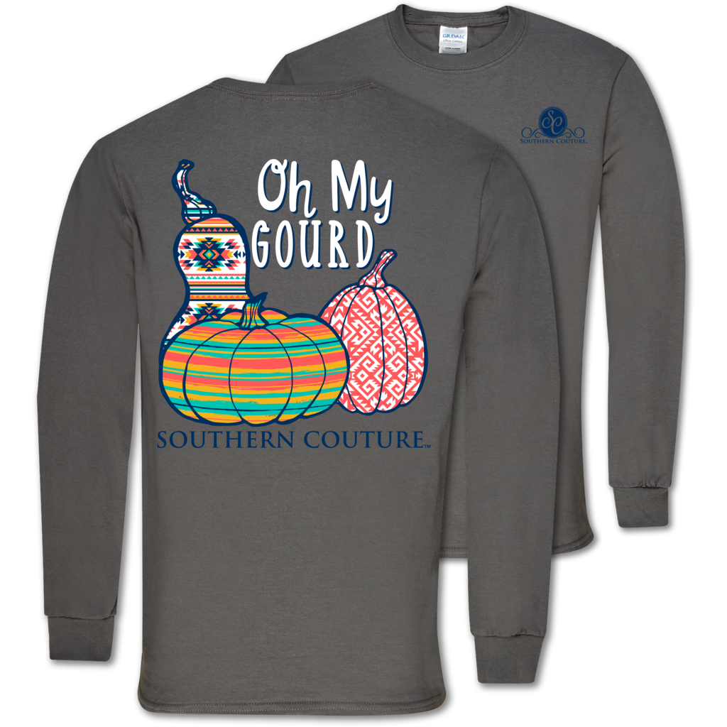 Sale Southern Couture Classic Oh My Gourd Pumpkins Fall Long Sleeve T-Shirt