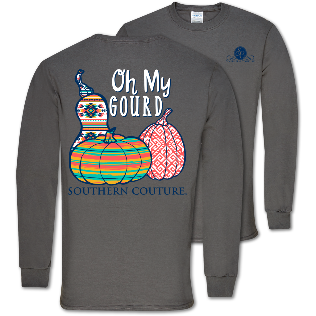 Southern Couture Classic Oh My Gourd Pumpkins Fall Long Sleeve T-Shirt