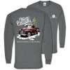 Southern Couture Classic Buffalo Plaid Truck Holiday Long Sleeve T-Shirt