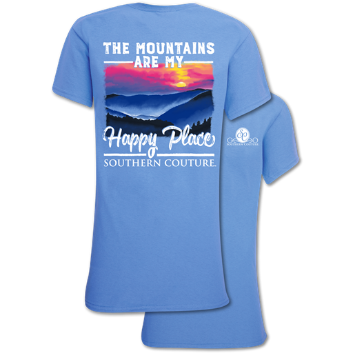 SALE Southern Couture Classic Mountains Happy Place T-Shirt