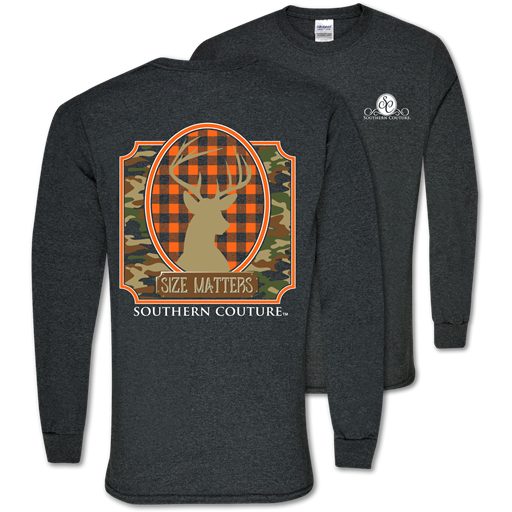 Southern Couture Classic Size Matters Deer Long Sleeve T-Shirt