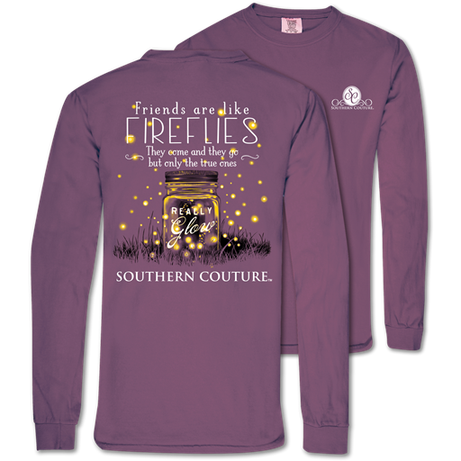 Southern Couture Friends Like FireFlies Mason Comfort Colors Long Sleeve T-Shirt