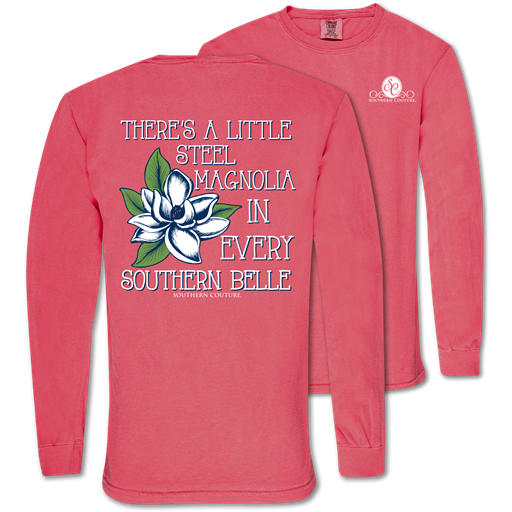 SALE Southern Couture A Little Steel Magnolia Comfort Colors Long Sleeve T-Shirt