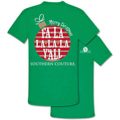 SALE Southern Couture Classic Fa La La Y'All Holiday T-Shirt