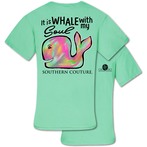 Sale Southern Couture Whale With My Soul Comfort Colors T-Shirt