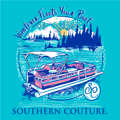Southern Couture Floats Your Boat Lake Comfort Colors T-Shirt