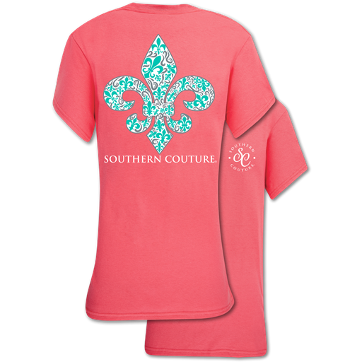 SALE Southern Couture Classic Collection Pattern Fleur De Lis T-Shirt